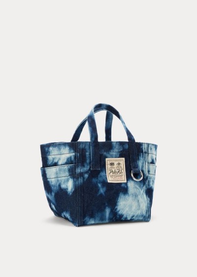 Women's Polo Ralph Lauren Denim Tie-Dye Mini Tote Bags | 920156SZD